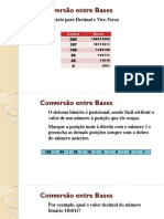 Conversão entre Bases Binárias e Decimais