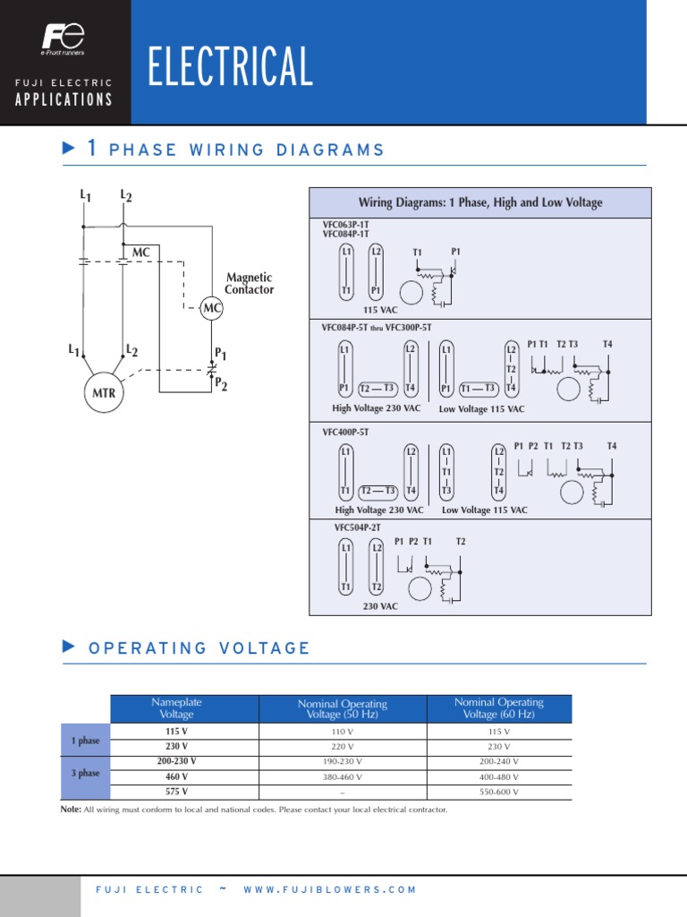 Fuji Wiring Diagram PDF Electric Motor Power (Physics)