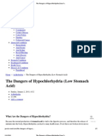 The Dangers of Hypochlorhydria