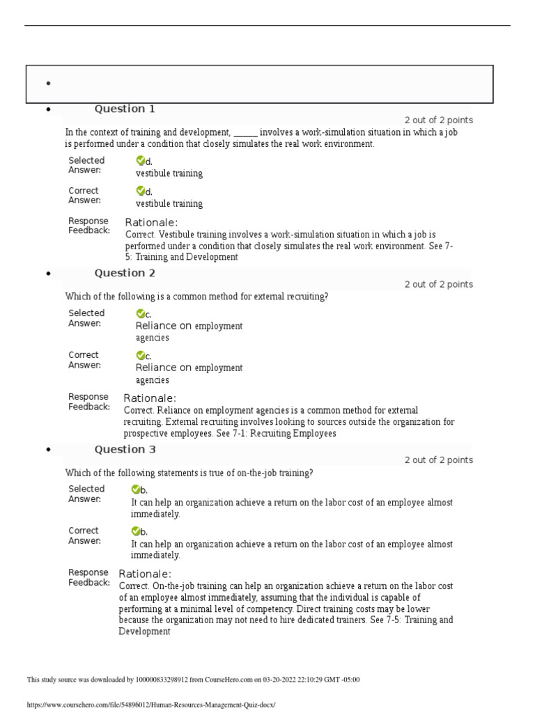 human-resources-management-quiz-pdf-recruitment-employment