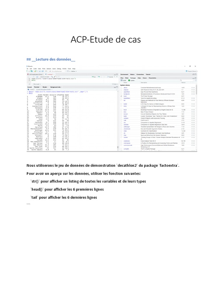 ACP et Corrélations dans R | PDF | Analyse en composantes principales