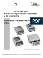 Manual de Instrucciones Balanzas de Precisión Compactas y de Plataforma KERN 572-573KB-DS-FKB-FCB
