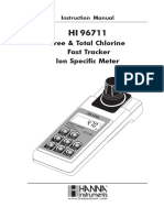 Medidor de Iones Específicos de Clon Rápido de Cloro Libre y Total HI96711