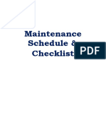 Maintenance Schedule and Checklist - ThyRan