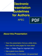 Electronic Presentation Guidelines For Authors