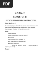 Python Practical