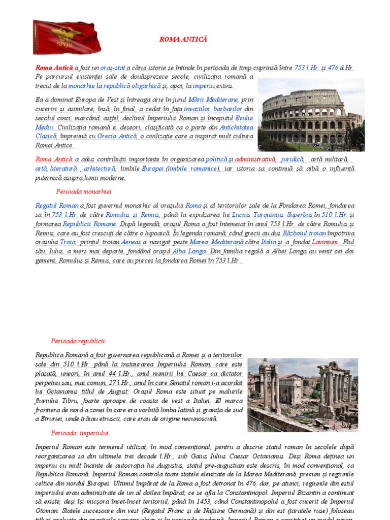 Roma Antică | PDF