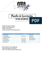 Inscrpción de VoleyBall