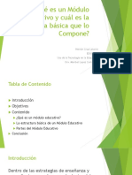 ¿Que Es Un Módulo Educativo y Cuál Es La Estructura Básica Que Lo Compone