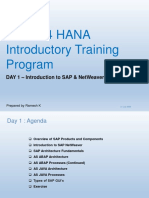 SAP S4 HANA - Intro - Architecture - Day 1
