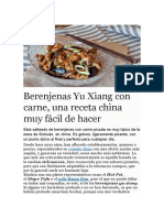 Berenjenas Yu Xiang Con Carne