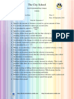 Physics Kinematics I Notes For Class 9