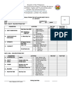 Physical Fitness Test PFT Score Sheet Form