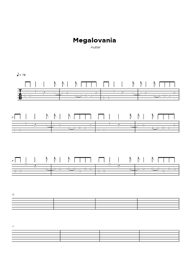Megalovania Tab PDF