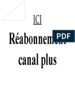 Ici Reabonnement Canal Plus