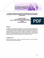 La Violencia de Género en Los Medios de Comunicación