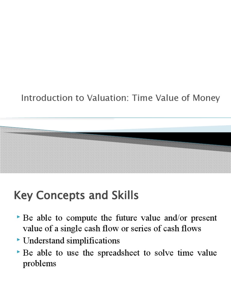 Valuing Cash Flows Over Time: An Introduction to Time Value of Money ...