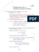 13 HL Complex Numbers Question 14 Solution