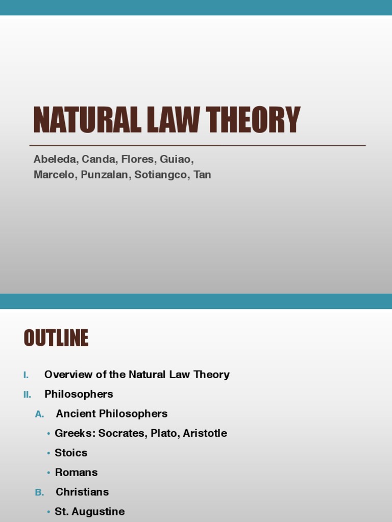 Overview of Natural Law Theory | PDF | Natural Law | Socrates