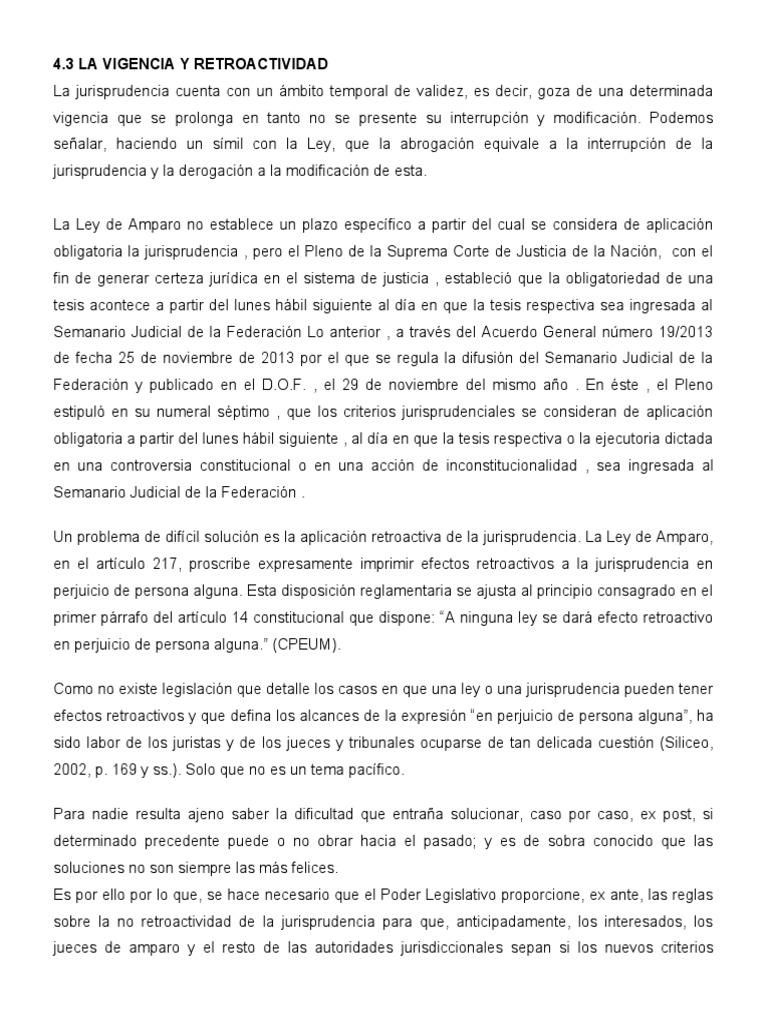 La Vigencia de La Jurisprudencia | PDF | Caso de ley | Jurisdicción