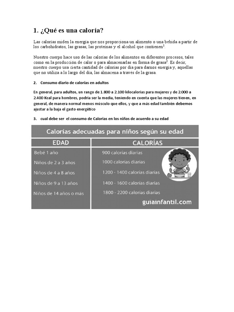 Qué Es Una Caloría | PDF
