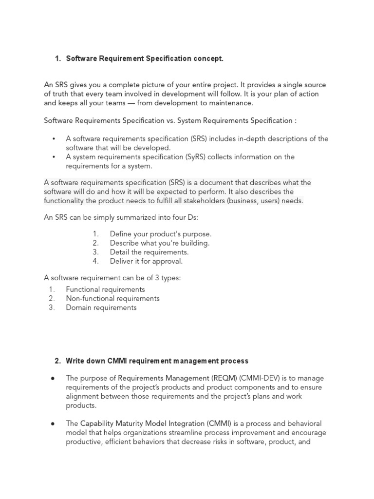 WHAT IS REQUIREMENT SPECIFICATION IN SOFTWARE ENGINEERING visual data 2