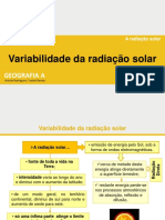 Variabilidade da radiação solar em Portugal