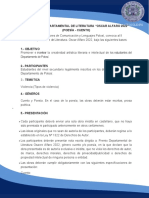 II CONCURSO DEPARTAMENTAL DE  LITERATURA