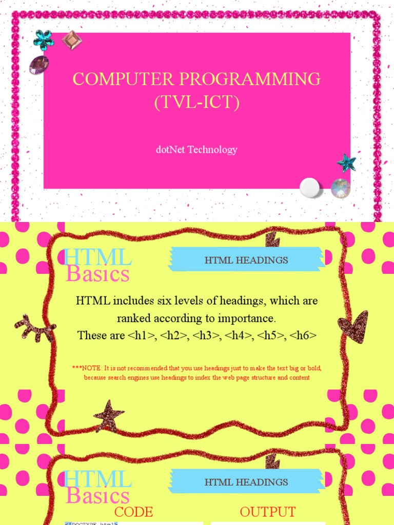 Formatting text in html an overview of common html elements for