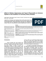 Effect of Stress, Depression and Type D Personality On Immune System in The Incidence of Coronary Artery Disease