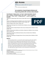 Association between symptoms of psychological distress and cognitive functioning among adults with coronary artery disease