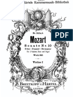 Mozart - Werke - Breitkopf - KV245 Kirchensonate in D VL 1