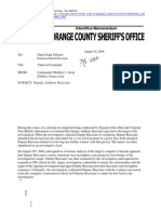 Orange County Sheriff'S Office: Interoffice Memorandum