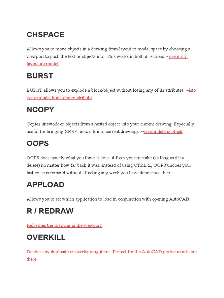 Cad Commands | PDF