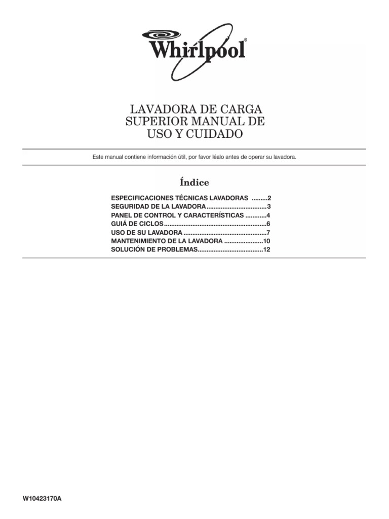 Www Whirlpool Com Manual En Espanol