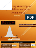 C2 - L4 Enhancing Knowledge of Probabilities Under The Normal Curve