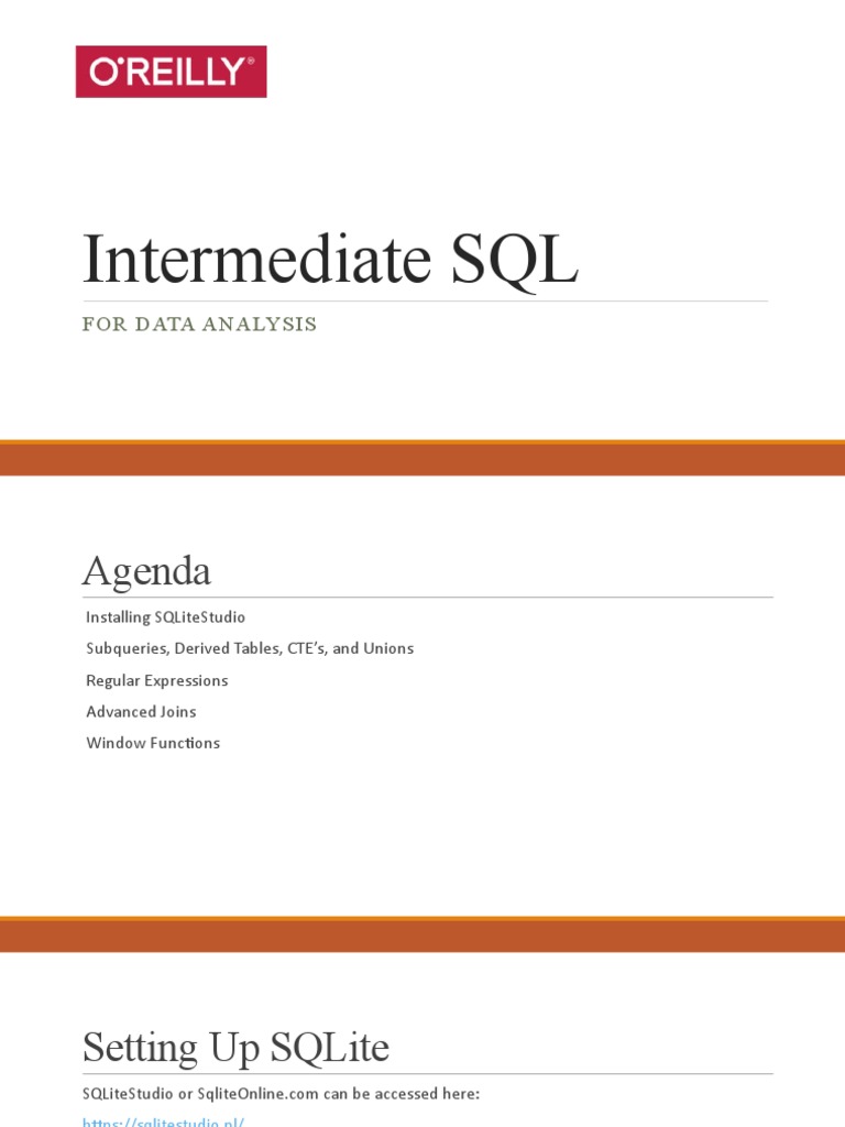 Oreilly intermediate sql for data analysis pdf