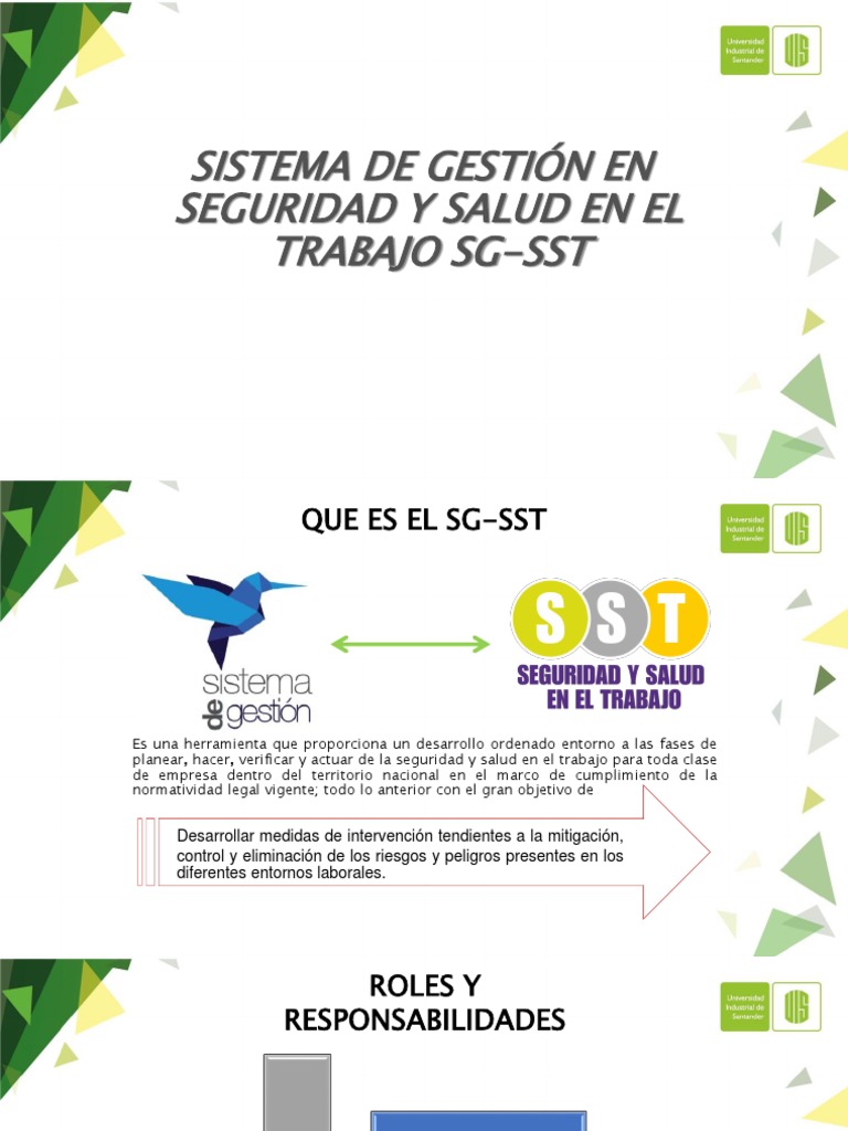 Sistema de Gestión en SG - SST | PDF | Seguridad y salud ocupacional ...