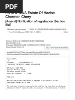 Chermon Chery Notification of Registration Under Section 8 (A) Filed On Form N-8A (Amendment) N-8A-A