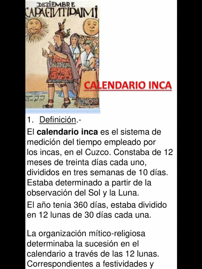 Calendario Inca | PDF