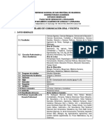 Silabo - LE-181 - Comunicacion Oral y Escrita