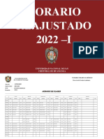 Horario Reajustado - 2022 - I