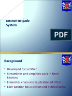 Escoffier's Kitchen Brigade System