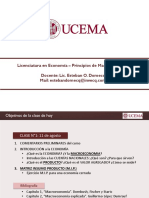 Clase 1. Economía, Cuentas Nacionales y Matriz Insumo Producto. EOD