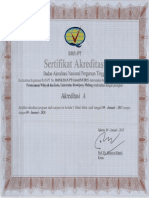 Sertifikat Akreditasi: Badan Akreditasi Nasional Perguruan Tinggi