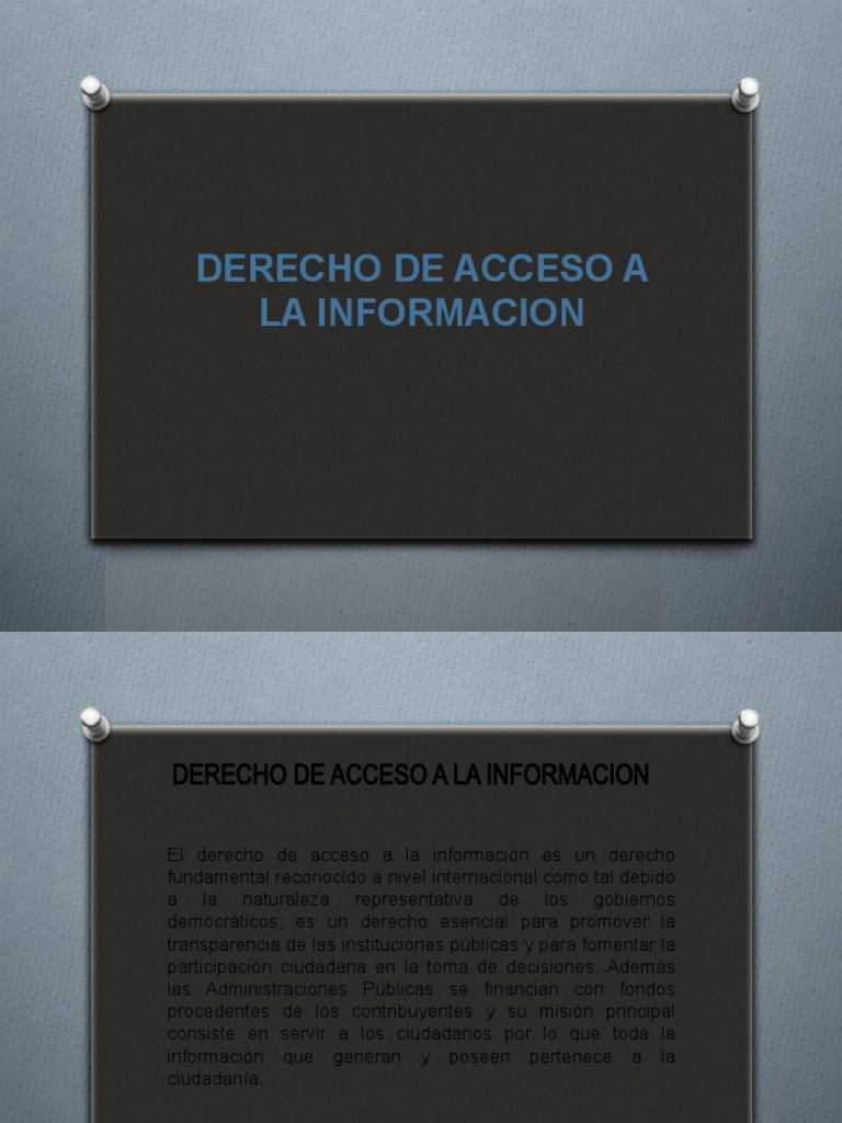 Derecho de Acceso A La Informacion PDF Leyes de libertad de