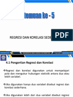 Regresi Dan Korelasi Sederhana