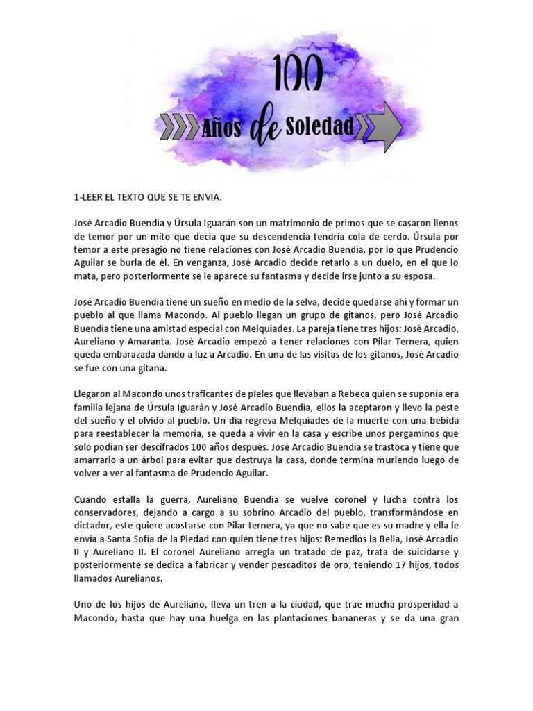 100 Años de Soledad: La Saga de los Buendía | PDF | Literatura ...