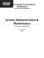 System Administration & Maintenance