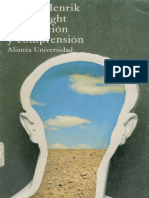 Von Wright Explicacion y Comprension PDF